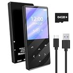 Gueray 128GB MP3 Player with Bluetooth 5.0 Portable Digital Music Player with HiFi Sound Built-in Speaker Support FM Radio Voice Recorder TF Card