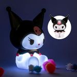 Blue Sky Studios Hello Kitty Character Light, Touch-Controlled Lamp for Girls Bedroom, Cute Kawaii Desk Decor, Collectible Merch Gift - Kuromi