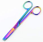 Nursing Scissors, Dressing Scissors 14.5cm, Pet Grooming, First Aid, Home Use … (14sm STR Sharp/Blunt, Multi - Titanium)