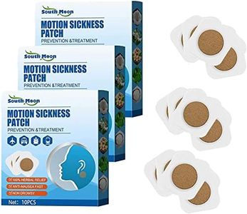 Motion Sickness Patch, 30 Pcs Motion Sickness Patch Sticker for Cruise/Plane/Train/Bus, Anti Nausea Patches Behind Ear, Waterproof Seasick Patches with Non Drowsy, Relieves Nausea, Dizziness, Vomiting