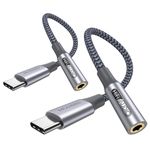 MOSWAG USB Type C to 3.5mm Headphone Jack Adapter, Audio Adapter USB C to Aux Dongle Cable Cord for iPhone 15 Plus/15 Pro Max Samsung Galaxy S23 S22 Ultra S20+ Note 20 10,Pixel 7 6 5 4 and More