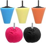 SLTG2020 5Pcs Burnishing Foam Sponge Polishing Cone Ball Buffing Pad Car Wheel Hub Cleaner Set