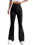 TOPLOT Women's Flare Leg Bell Bottom Pants Trouser (Pant-5159-Black-30)