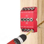 30 45 90 Degree Angle Drill Guide Jig, Angle Drill Guide Jig for Straight Holes, Drill Jig for Angled Holes, Portable Drill Guide for Wood Post, Stair, Cable Railing and Stair Rails