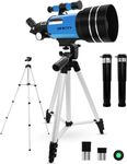 Astronomy Telescopes,Urtioty 70mm Astronomy Refractor Telescope with Adjustable Tripod for Sky Star Gazing,Ideal for Kids & Beginners & Adult