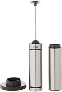 AdHoc Rapido Milk and Sauce Frother - Battery Operated Handheld Milk Frother - Mini Electric Whisk and Frother for Milkshakes, Cocktails, Sauces, Coffee Drinks, and Soups - Stainless Steel, 8.25"