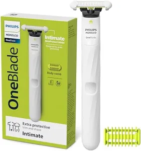 Philips Norelco OneBlade Intimate, Designed for Pubic Grooming, Trim & Shave with Extra Skin Protection, Model QP1924/70