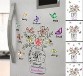 GEEOWL Blessed to Be Called Grandma Mom Vase of Flower Personalized Decal