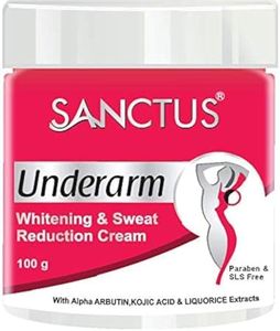 SANCTUS Underarm Whitening & Sweat Reduction Cream - Advanced Lacto Dark Spot Reduction Formula - With Lasting De-Odorizing Effect - 100gm