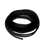 Aquarium Airline Tubing 5m Colorful Air Pump Rubber Hose Pipe Tube for Fish Tank Yellow Green Red Blue Black (Black)