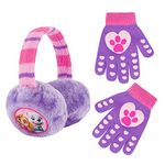 Nickelodeon Winter Earmuffs and Kids Gloves Set, Paw Patrol Skye and Everest, Purple, Girls Ages 4-7, Purple, Girls Ages 4-7