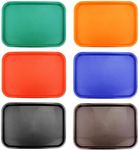 New Star Foodservice 28010 6-Piece Fast Food Tray, 12 by 16-Inch, Assorted Colors