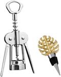 Jagney Premium Zinc Alloy Wing Corkscrew Wine Opener Set - Upgraded Cork Screw for Effortless Opening, Ergonomic Non-Slip Handle & Multifunctional Bottle Opener with Stopper