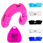 SialPro Mouth Guards for Boxing Men Adult Youth Junior Mouldable Rughby Sports Slim Fit Boil and Bite Gum Shield with Box MMA Hockey Basketball Muay Thai Football (Adult (12+ Years), Pink)