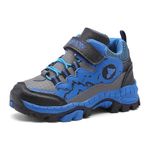 Qciplr Girl Boy Hiking Trekking Shoes Hiking Shoes for Non-Slip and Lightweight Boots for Trail Running Shoes Mountain Trekking, blue, 31 EU Estrecho