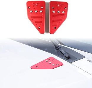 Hood Trim Compatible with INEOS Grenadier 2020-2024 Accessories, Engine Hood Expansion Cover Trim, Expandable Searchlight Bracket, Hood Light Mount Base Holder Replacement Kit, Aluminum Alloy (Red)