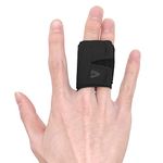 CHEERYMAGIC Finger Splint Finger Support Brace Trigger Finger Straightener for Broken Strained Sprained Swollen Fingers Arthritis or Tendinitis A2-SZJB (Black)