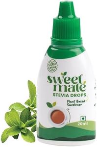 Sweetmate Pure Stevia Drops Zero Calorie, Diabetic Friendly, Sugar Free - Plant Based Natural Stevia Sweetener Liquid - Sugar Substitute (20ml)