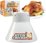 Sittin' Chicken Ceramic Beer Can Steamer & Roaster- Easily Infuse Marinade & Sauce flavors Into Your Meat- Wide Ceramic Base for Oven Or Grill Use- Durable, Reusable for any Recipe & Easy Meal Prep