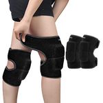 ONTYZZ Kids Knee Pads with Thickened SBR Pads Adjustable Anti-Slip Knee Pads Soft Knee Pads Protective Gear for Volleyball Cycling Dancing Soccer Hockey Black/S