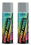 Vista Spray Paint Silver 400 ml (290 g)| Quick Drying with Gloss finish for Metal, Wood, Walls | Acryllic Spray Paints x Pack of 2