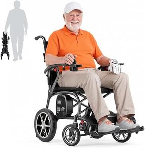 VERPAL 25.8lbs Real Carbon Fiber Ultralight Electric Wheelchairs, FDA Certification Professional Foldable Lightweight Electric Wheelchairs for Adults, Senior, Patient, 12 Miles, 300 LBS Capacity