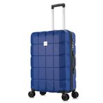 ATX Luggage 24" Medium Suitcase Super Lightweight Durable ABS Hard Shell Suitcase with 4 Dual Spinner Wheels and Built-in TSA Lock (Midnight Blue, 65 Liter)