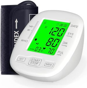 Blood Pressure Monitor, Blood Pressure Cuff 22-42cm - 2 * 99 Sets of Memory, 4*AAA Battery Included, White