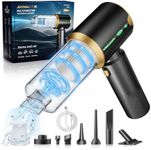 Cordless Car Handheld Vacuum: Car Vacuum Cleaner with 𝟏𝟔𝟎𝟎𝟎𝐏𝐚 Ultra-Strong Suction, 𝐁𝐫𝐮𝐬𝐡𝐥𝐞𝐬𝐬 𝐌𝐨𝐭 𝐨𝐫 & HEPA Filter - Lightweight Design for Drivers and Office Workers - Ashen
