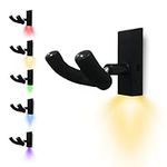 MuzicLight LED Guitar Hanger and Guitar Wall Mount Bracket Holder for Acoustic and Electric Guitars; Illuminated LED Display ambient lighting (White LEDs)