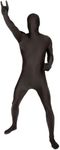 Adults MSUIT Black Second Skin Halloween Fancy Dress Costume - size Medium - 5'-5'4 (152cm-163cm)