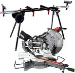 Excel 305mm Mitre Saw 240V Sliding Double Bevel 1800W with Universal Wheel Stand