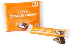 Fry's Orange Cream Chocolate Bar 3 Bars 147g. Snack, Smooth Fondant Centre, Covered in Dark Chocolate, Dessert, Sharing Bag, Vegetarian OFFICIAL