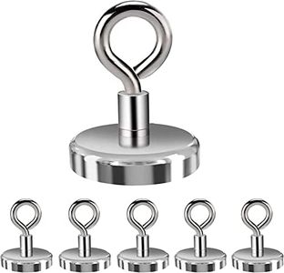 KQWOMA Magnetic Eye Hooks, 12PCS Strong Neodymium Magnet Loop Hooks for Hanging, Lights, Tools, Kitchen, Workplace, Office (Diameter0.62in)