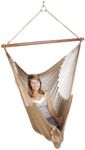 Green Mountain Hammocks - Hanging String Chair - 400 lb Capacity, 100% Recycled Fabric, Durable, Lightweight - Brown Model