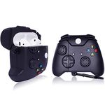 Besoar for Airpod 1&2 Case, 3D Silicone Fashion Cool Air pods Cover,Stylish Unique Trendy Hypebeast Funny Fun Design Designer for Men Boys Youth Teen Kids Soft Cases for Airpods 2/1 (Black Controller)