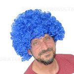 Afro Wigs Curly Bouncy Hair For Fancy Dress Party Costume Disco Accessory Unisex 60s 70S 80s Theme,Blue