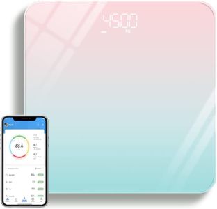 Bluetooth Body Fat Scale, Necomi® Smart LED Health Wireless Bathroom Weight Scale,Body Composition Analyzer with Smartphone App for 14 Key Body Indicators(BMI/Weight/Body Fat)