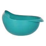 Cutting EDGE Food Strainer Colander, Fruit Basket, Pasta Strainer, Vegetable Strainer, Kitchen Sieve, Washing Bowl, Unbreakable, 1 x Big (SEA Green)