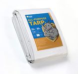 GUARD SHIELD White Tarp Waterproof 20x30 Feet Medium Duty All purpose Poly Tarps Cover 7mil