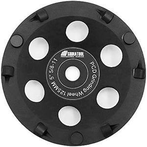 SHDIATOOL 5 Inch PCD Grinding Cup Wheel for Remove Epoxy Glue Mastic Paint and Concrete Floor Surface Coating 5/8 inch-11 Thread