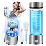LOZLTX Top Upgrade Hydrogen Water Bottle Generator【Highest Hydrogen Content 3000PPB-SGS Certified】Hydro Water Bottle【0 Hazardous Substances - latest Technology】Hydrogenated Water Bottle 420ML 2 Brush