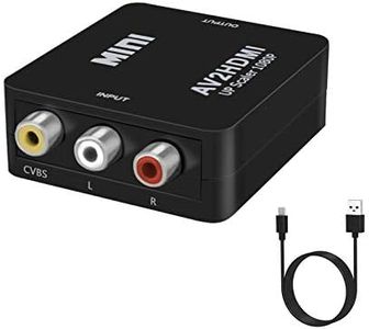 Lhcsi RCA to HDMI, AV to HDMI CVBS to HDMI Converter, CVBS RAC Audio and Video Adapter 720p/1080P, Widely Used Retro Games/TV/VCR/PS1/PS2 / DVD/PAL/NTSC