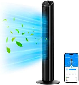 GoveeLife 36 inch Smart Tower Fan for Bedroom, Floor Fan for Home with Auto-Reflect 8 Speeds by Temperature, Oscillating Room Fan for Cooling Bedroom, 4 Modes and 24H Timer Works with APP and Alexa