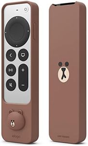 elago | LINE Friends Slim Case Compatible with Apple TV 4K HD Siri Remote 3rd Generation (2022) 2nd Generation (2021) - Slim & Light Weight, Scratch-Free Silicone, Shock Absorption (Brown)