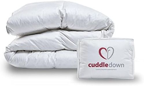 Cuddledown 100% Pure Canadian Goose Down Duvet - Hypoallergenic, Pure Cotton Fabric (King, All-seasons: 9 + 4.5 tog)