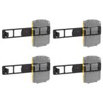 Riuog Battery Holder for Dewalt 18V 20V Battery, Battery Mounts Dock Holder, Battery Holder Wall Mount Bracket(Black-4 Pack)