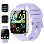 Smart Watch for Men Women (Answer/Make Call), 1.96" Smart Watches, IP68 Waterproof Fitness Tracker, 112+ Sport Modes, Pedometer, Heart Rate and Sleep Monitor, Smartwatch for Android iOS, Purple