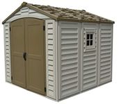 BillyOh Duraplus Outdoor Apex Double Door Garden Storage Shed 8x8ft Adobe/brown | Fade Free | All Weather Resistant | No Maintenance Safe and Secure