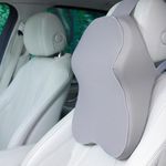 Robustt Car Neck Pillow - Grey (Pack of 1) | Ultrasoft Memory Foam for Neck Pain & Back Pain - for Car Travel I Superior Neck & Back Support, Relieves Muscle Pain | Washable Cover | Easy Installation